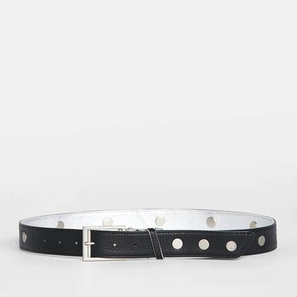 Hammitt Silver and Black Reversible Belt